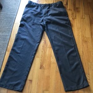 Haggar Dark Grey Checkered Dress Pants 36x32